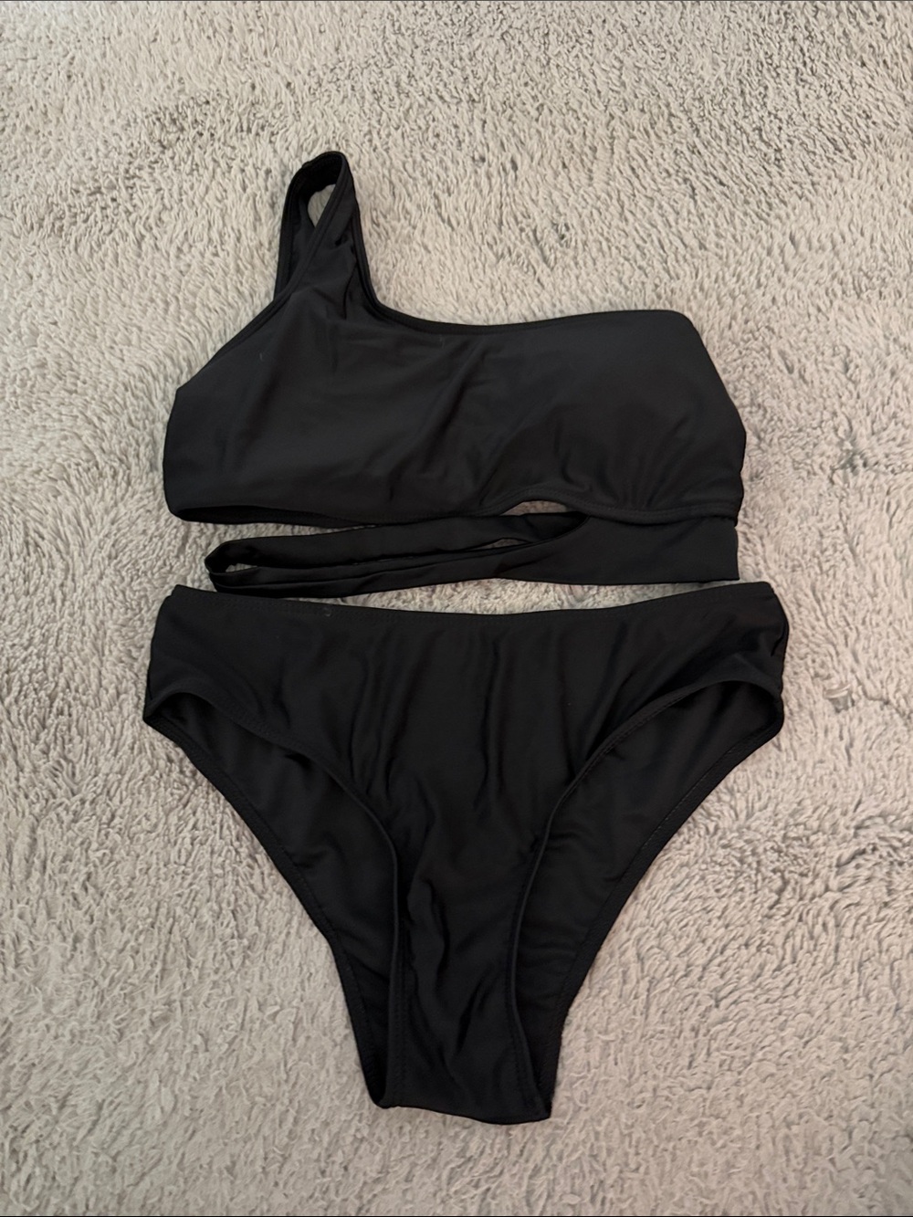 SHEIN Black High-Cut Bikini set